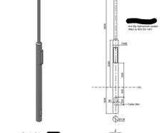 Galvanised lighting pole and T-bar