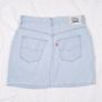 Levi's Light Wash Blue Denim Pleated Featherweight Mini Skirt 12UK/40EU Image 2