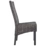 Dining Chairs 6 pcs Brown Kubu Rattan and Mango Wood Image 4