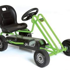 Pedal Go Kart for Kids Lightening, Go Cart with Rubber Wheels, Handbrake, Three Position Adjustable Seat, 4-8 Years Old, Max. Weight 50 kg (FREE POSTAGE)