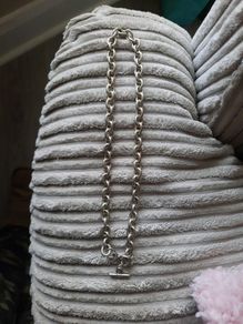 silver toggle bar necklace