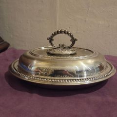 Antique Silver Plate Oval Tureen