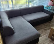 Grey corner sofa bed