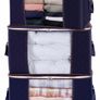 Large Capacity Clothes Storage Bag Organizer with Reinforced Handle Thick Fabric for Comforters, Blankets, Bedding, Foldable with Sturdy Zipper, Clear Window, 3 Pack (MULTIPLE COLOURS AVAILABLE) Image 3