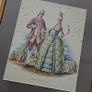 Vintage set of antique fashion prints x 4 Image 3