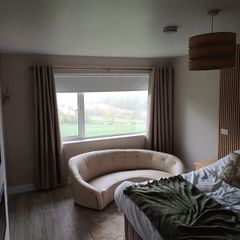 cream leather sofa