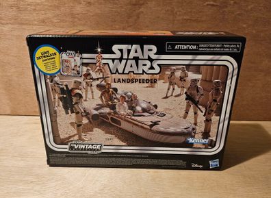 Star Wars LandSpeeder & Carded Luke Skywalker 3.75 " Scale From The New Vintage Wave New & Unopened
