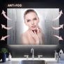 SALE | 600x600mm Round Illuminated LED Light Bathroom Mirror Backlit Makeup Mirror with Sensor Touch Control,Dustproof &Anti-fog,Warm White Light Image 4