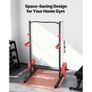 Power Cage Squat Rack, Multifunctional Power Rack Home Gym, Strength Training Workout Equipment with 4 Band Pegs, Adjustable J-Hooks & Safety Bars for Barbell Squat Bench Press Pull-Up Image 2