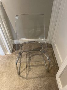 Ikea clear  chair  in perfect condition