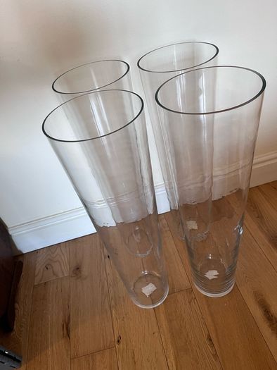 Glass Vases x 4