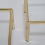 Vintage Pair of Brass and Glass Side Tables, Italy, 1970s Image 8