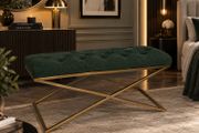 Boucle bench with metal frame 100x40