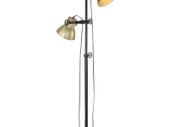 Floor Lamp with 2 Lampshade Brass E27 Cast Iron