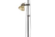 Floor Lamp with 2 Lampshade Brass E27 Cast Iron