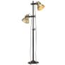 Floor Lamp with 2 Lampshade Brass E27 Cast Iron Image 5