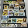 Ace Black 32 page/ 16 leaf Stamp Album with over 900 stamps. Thematic of Animals, Plants, Classic Cars, Space, Trains, Sport & Disney noted. Image 9