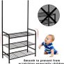 Coat Rack Stand with Shoe Rack and Removable 16 Hooks Free Standing Hall Tree Matte Steel Frame Hat Rack Coat Stand for Storage (FREE POSTAGE) Image 6
