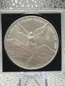 1oz Fine 999 Silver Bullion Libertad 2024 Coin.