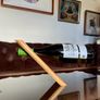 Wooden Self Balancing Wine Holder Spanish Monastery Souvenir Image 2
