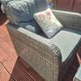 garden table, chairs and stools. Image 4