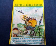Victoria Cross Heroes Wax Gum Wrapper - Yellow Border.