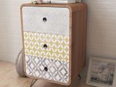 Side Cabinet with 3 Drawers Brown