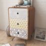 Side Cabinet with 3 Drawers Brown Image 5