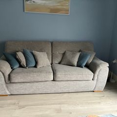 Harvey normal grey 3 seater and swivel chair