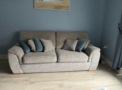 Harvey normal grey 3 seater and swivel chair