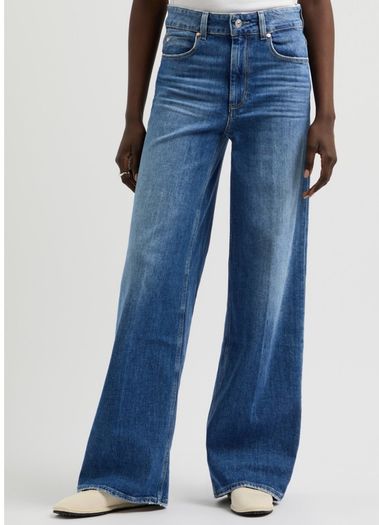 Paige Sasha distressed wide-leg jeans size 24 UK8