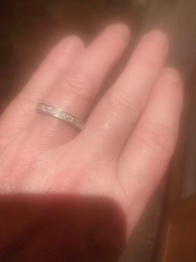 Sterling Silver CZ Half Eternity Ring