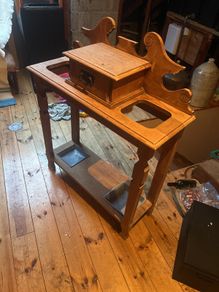 Solid oak umbrella/ walking cane . Hall stand
