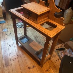 Solid oak umbrella/ walking cane . Hall stand