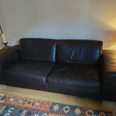 Italian Leather 3 Seater Sofa Excellent Condition