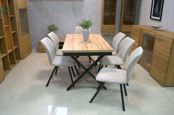 Cappuccino Stitch Dining Chair  Beige Chenille