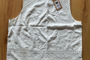 Ladies beautiful cotton top with lace size 16 Brand New with tags
