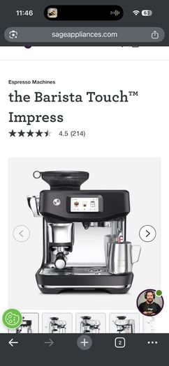 Sage Barista touch impress