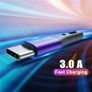2 X USLION USB-C Fast Charging QC 3.0-2.0 3A (3M) & Data Sync Nylon Braided Cable (Brand New/Warranty) Image 2