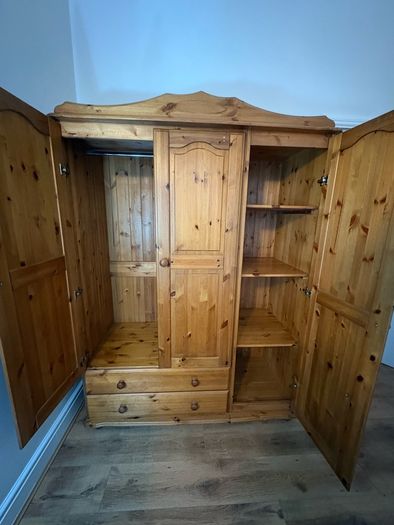 Large Pine Wardrobe - Spacious - Excellent Condition