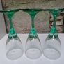 Green stemmed glasses Image 3