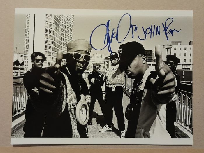 PUBLIC ENEMY signed photo dedicated to John Paul