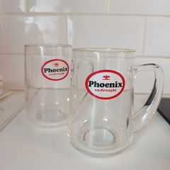 1970s Phoenix Irish Beer Pint Glasses