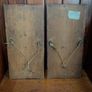 Pair of antique hand painted wooden panels. Image 7