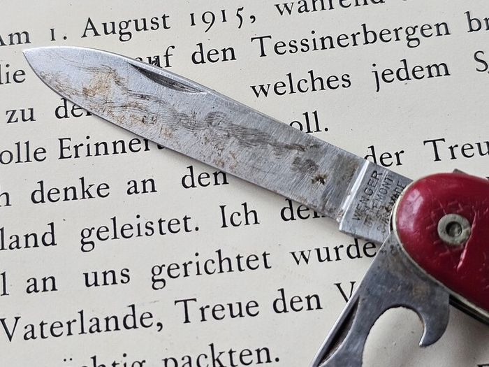 WW2 era Wengerinox Officier Knife Swiss Army Knife Collectable 1940s for Upcycling