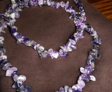 Stunning long amethyst necklace