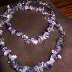 Stunning long amethyst necklace