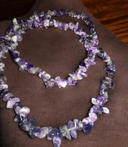 Stunning long amethyst necklace