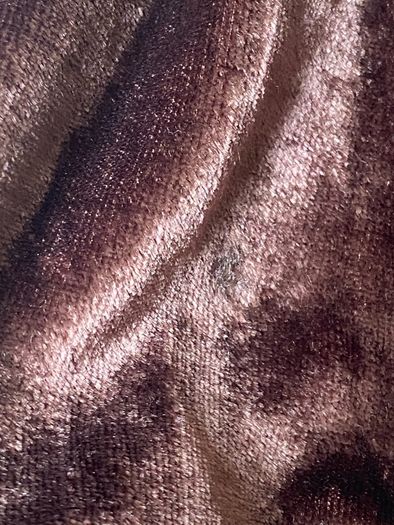 Vintage Pink Soda Handpainted Velvet Sequinned A line skirt Size UK10
