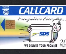 1996 Ireland 20 unit KAn Post's courier and parcel distribution service S.D.S (Special Distribution Services) (Gemplus GEM1) Call Card Used. Telecom Eireann card number 11115